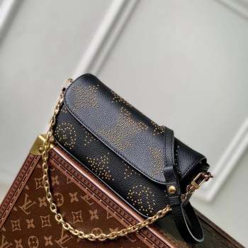 Louis Vuitton Wallet on Chain Ivy Mini Bag in Black Monogram Empreinte Leather with Studs M82653 2023 (KI-231020090)