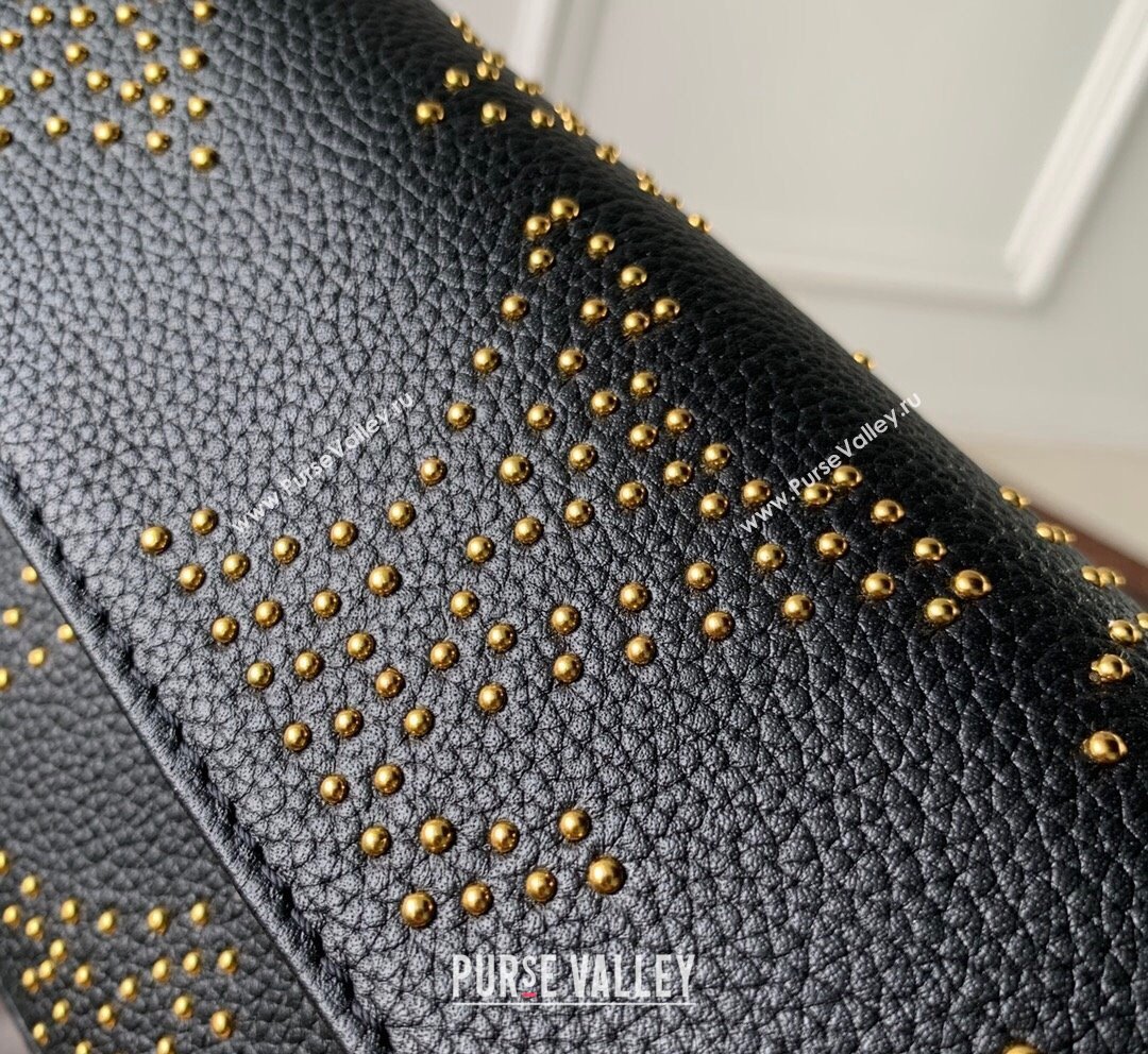 Louis Vuitton Wallet on Chain Ivy Mini Bag in Black Monogram Empreinte Leather with Studs M82653 2023 (KI-231020090)