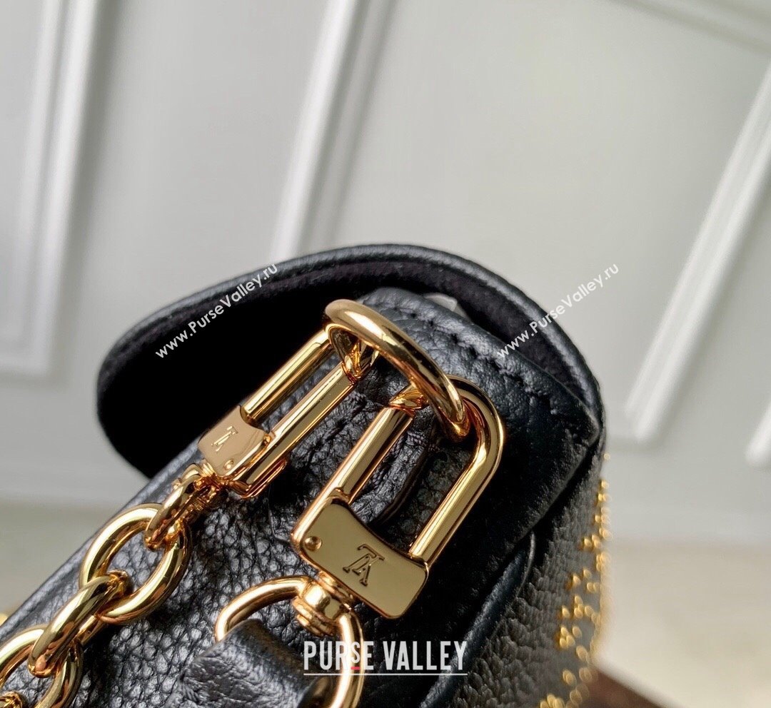 Louis Vuitton Wallet on Chain Ivy Mini Bag in Black Monogram Empreinte Leather with Studs M82653 2023 (KI-231020090)