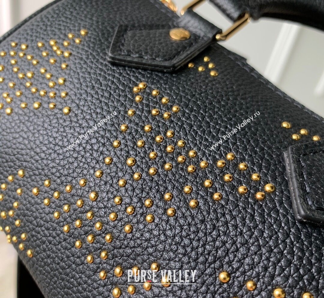 Louis Vuitton Nano Speedy Bag in Black Monogram Empreinte Leather with Studs M46745 2023 (KI-231020091)