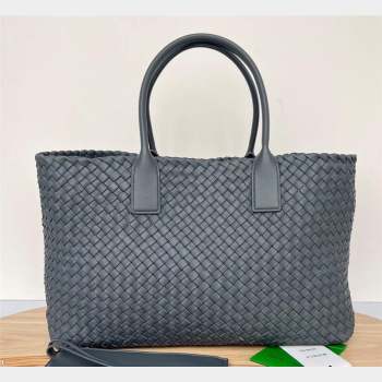 Bottega Veneta Large Cabat Tote Bag in Intreccio Leather Grey 2023 608811 (WT-231023080)