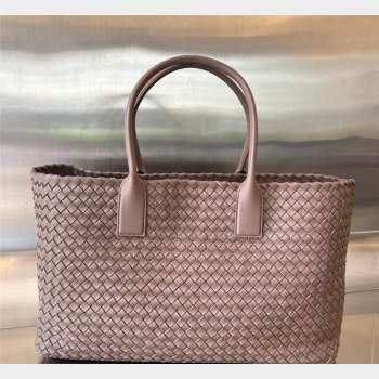 Bottega Veneta Large Cabat Tote Bag in Intreccio Leather Khaki 2023 608811 (WT-231023089)