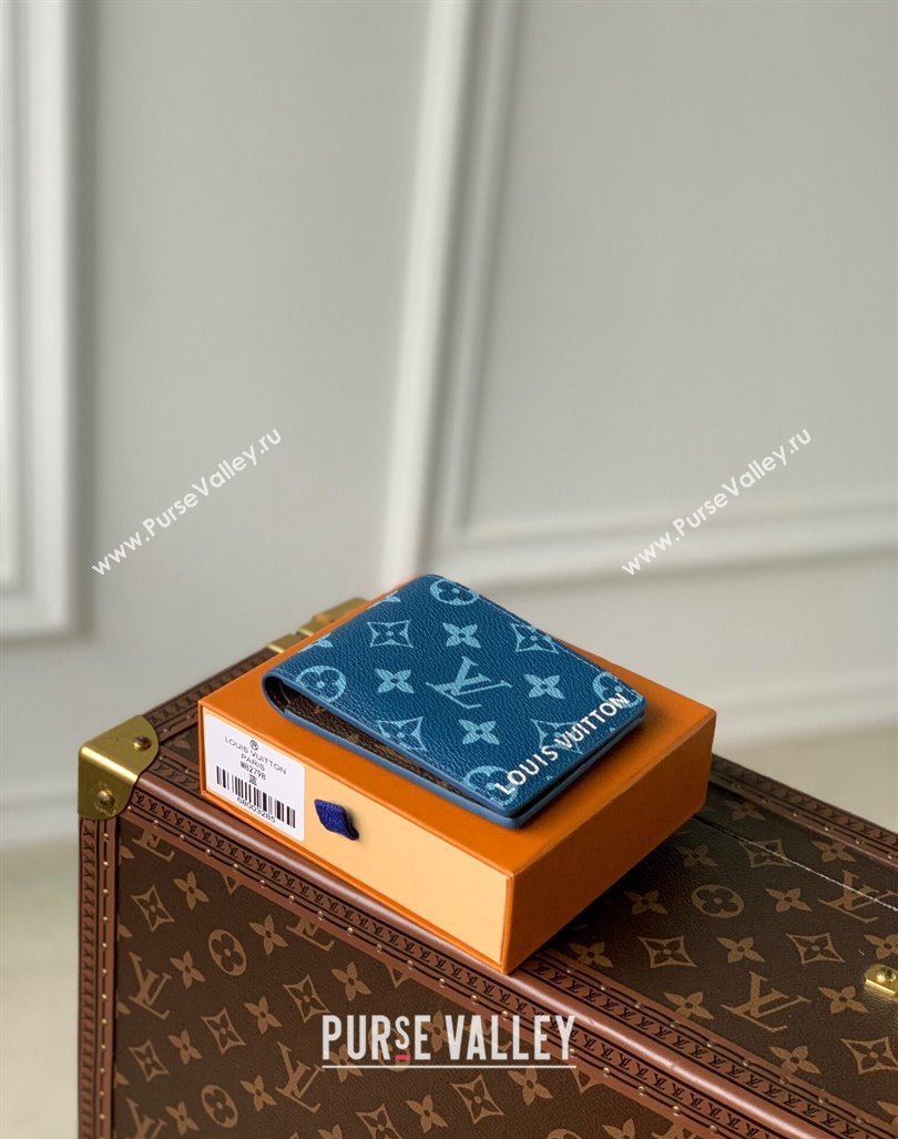 Louis Vuitton Slender Wallet in Atlantic Blue Monogram M82798 2023 (KI-231031066)