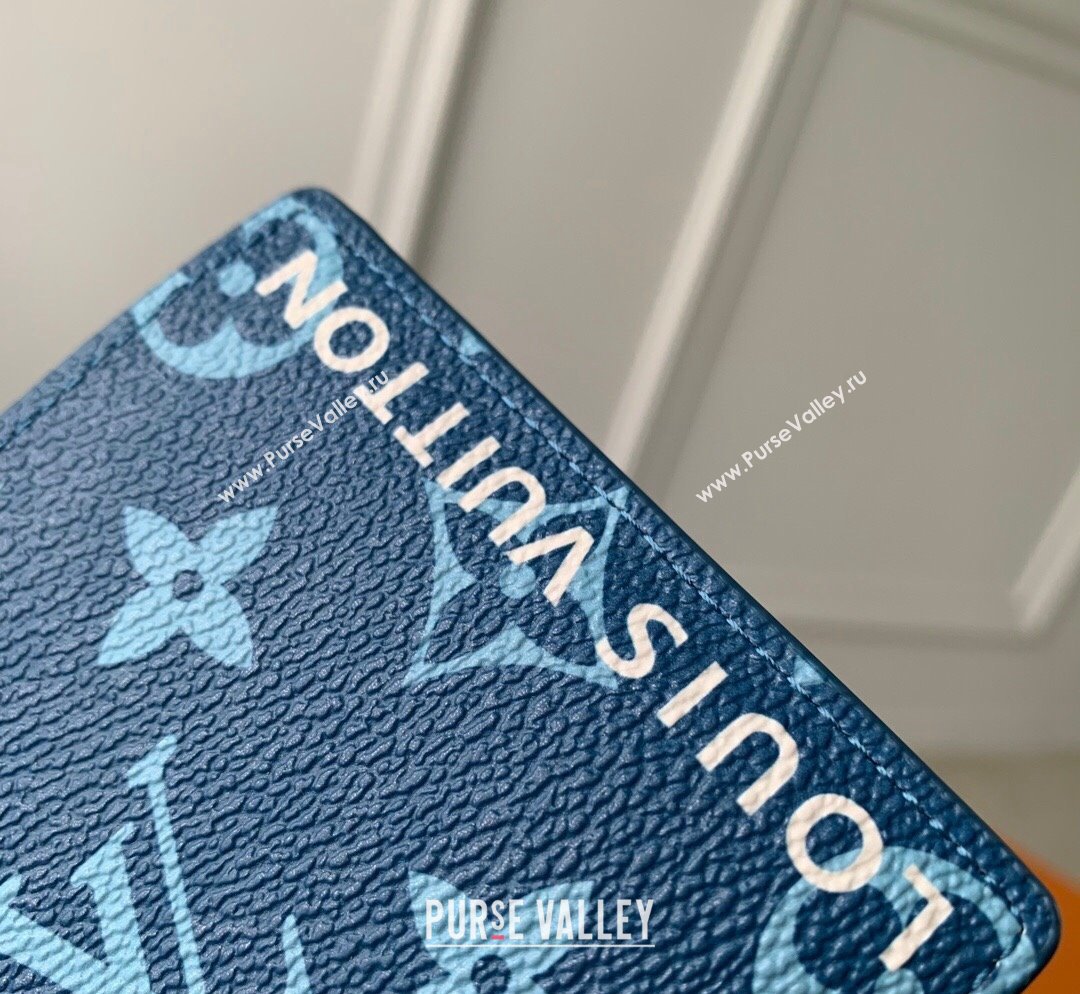 Louis Vuitton Slender Wallet in Atlantic Blue Monogram M82798 2023 (KI-231031066)