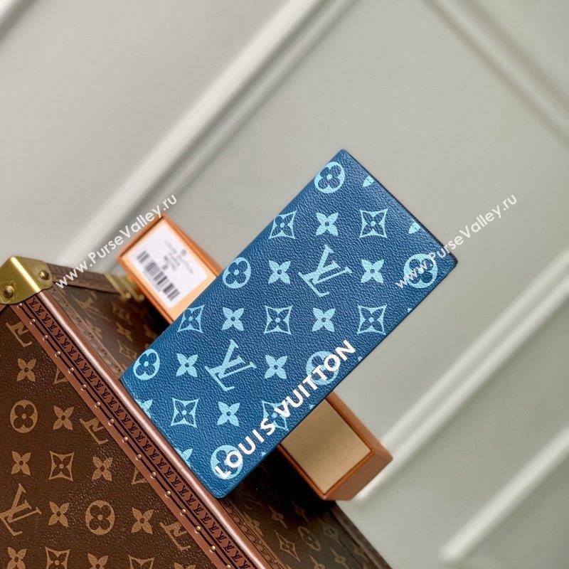 Louis Vuitton Brazza Wallet in Atlantic Blue Monogram M82790 2023 (KI-231031067)