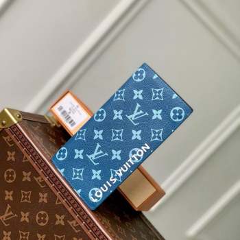 Louis Vuitton Brazza Wallet in Atlantic Blue Monogram M82790 2023 (KI-231031067)