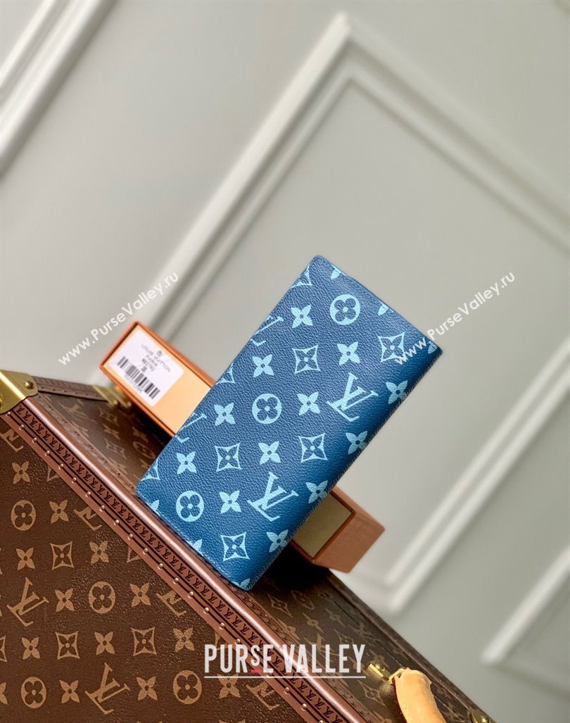 Louis Vuitton Brazza Wallet in Atlantic Blue Monogram M82790 2023 (KI-231031067)