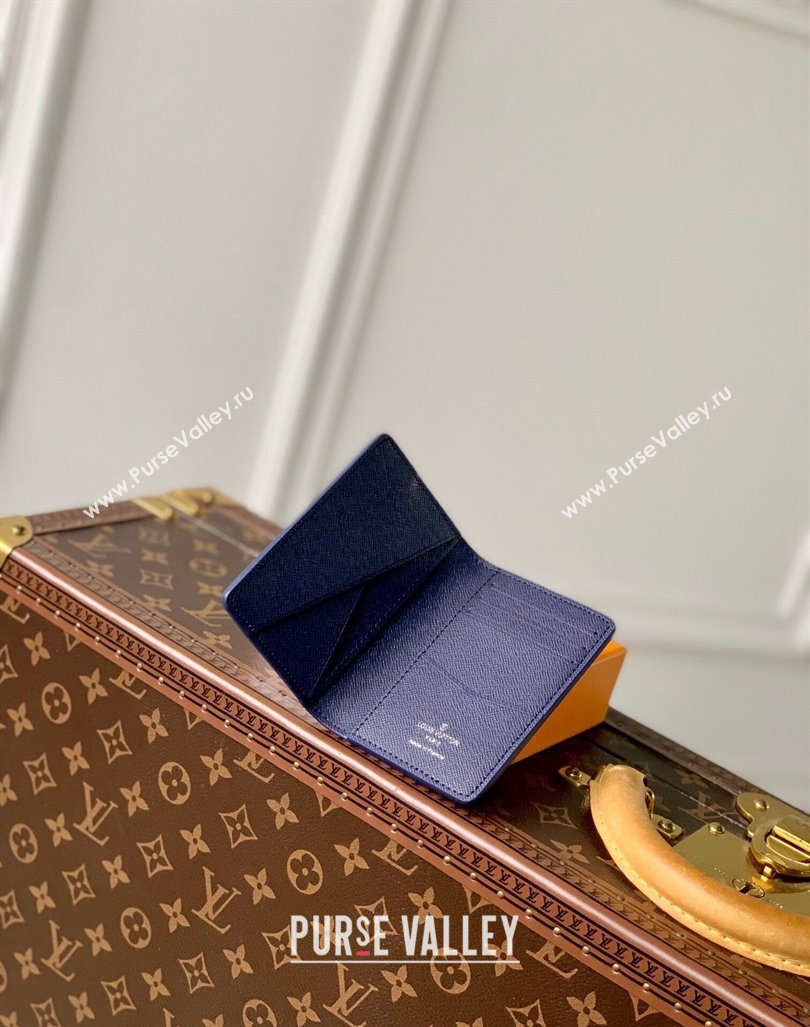 Louis Vuitton Multiple Wallet in Ink Blue Monogram Bleach Canvas M82827 2023 (KI-231031072)