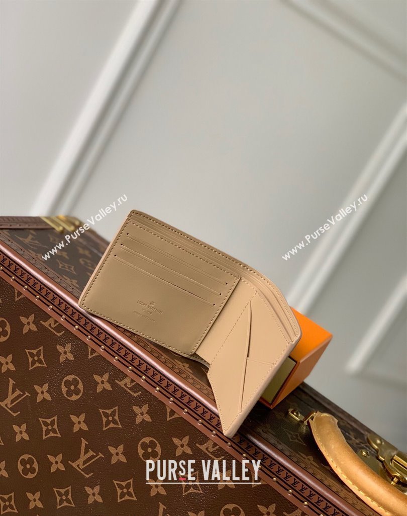 Louis Vuitton Multiple Wallet Wallet in Calf Leather M81822 Beige 2023 (KI-231031082)