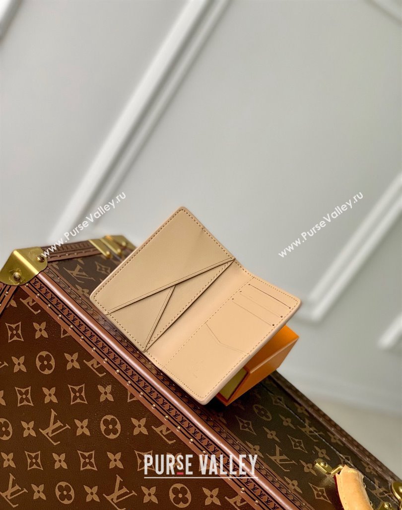 Louis Vuitton Pocket Organizer Wallet in Calf Leather M81730 Beige 2023 (KI-231031084)