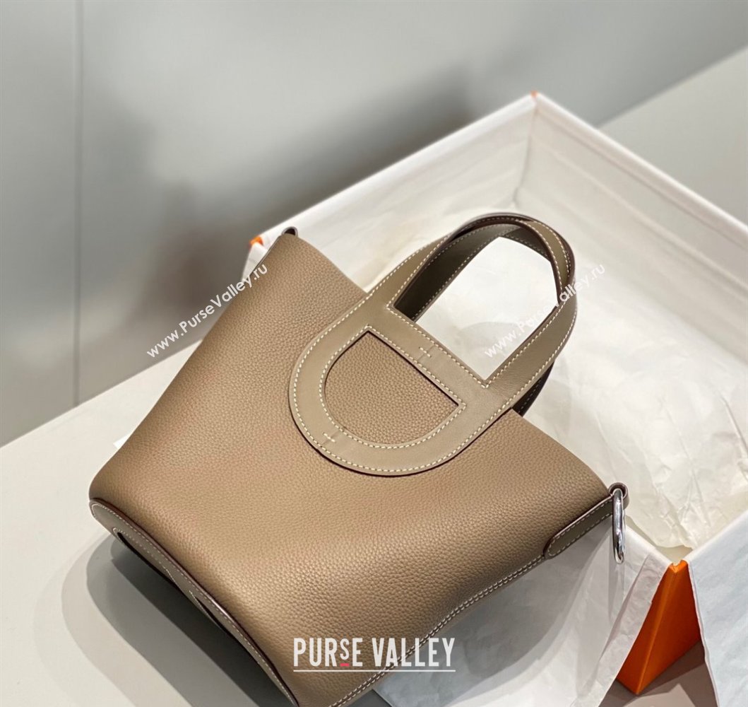 Hermes In-The-Loop Mini Bag 18cm in Original Calf Leather Elephant Grey/Silver 2023 (FL-231101040)