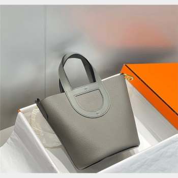 Hermes In-The-Loop Mini Bag 18cm in Original Calf Leather Cloud Grey 2023 (FL-231101046)