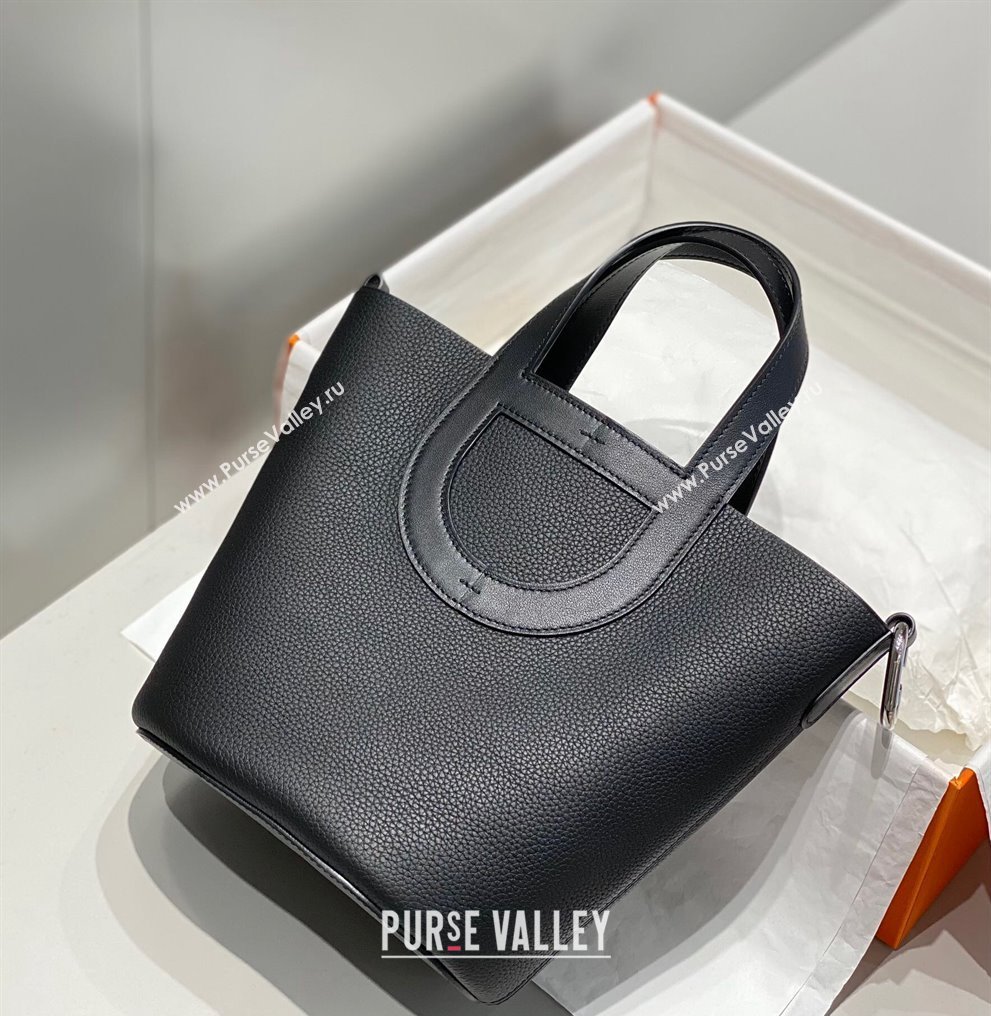 Hermes In-The-Loop Mini Bag 18cm in Original Calf Leather Black/Silver 2023 (FL-231101047)