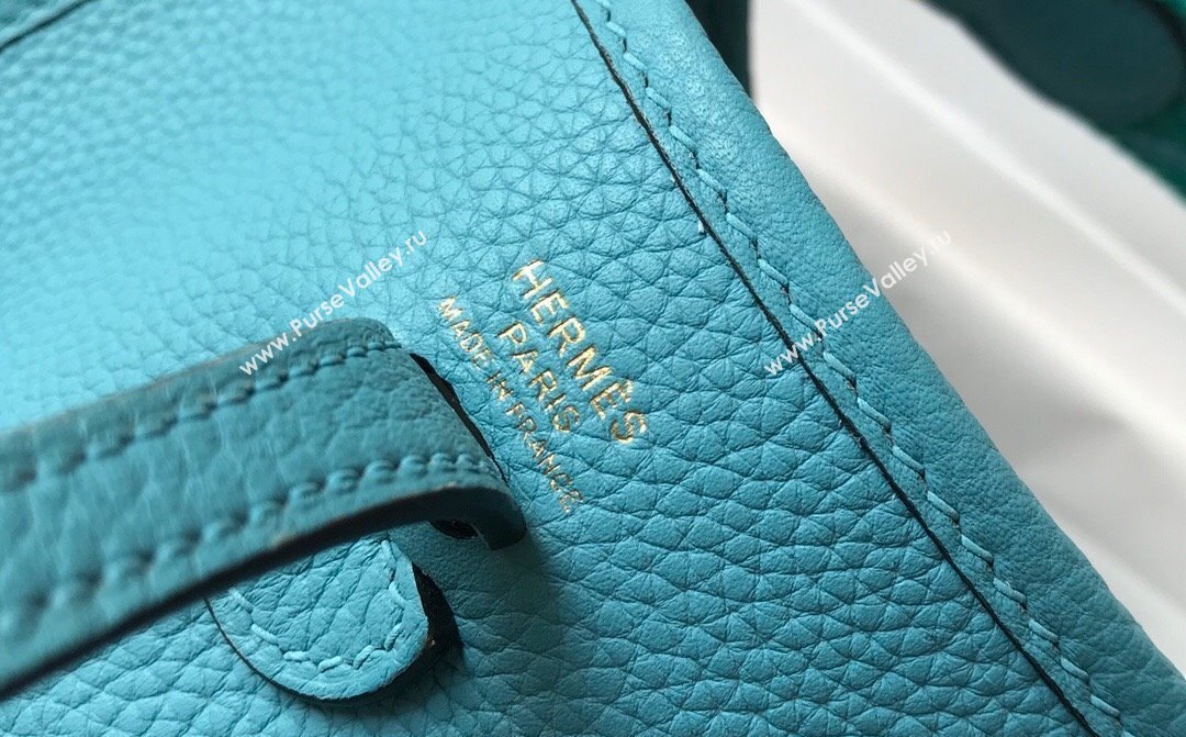 Hermes Evelyne Mini Bag 18cm in Togo Calfskin North Blue2023 ( Half Handmade) (FL-231101060)