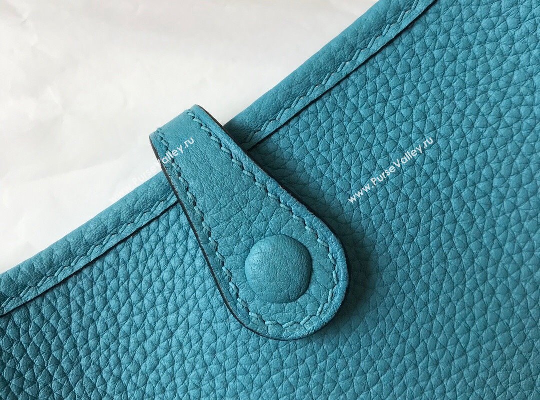 Hermes Evelyne Mini Bag 18cm in Togo Calfskin North Blue2023 ( Half Handmade) (FL-231101060)