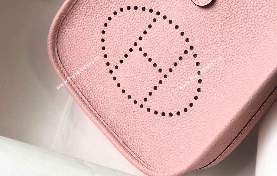 Hermes Evelyne Mini Bag 18cm in Togo Calfskin 3Q Pink 2023 ( Half Handmade) (FL-231101061)