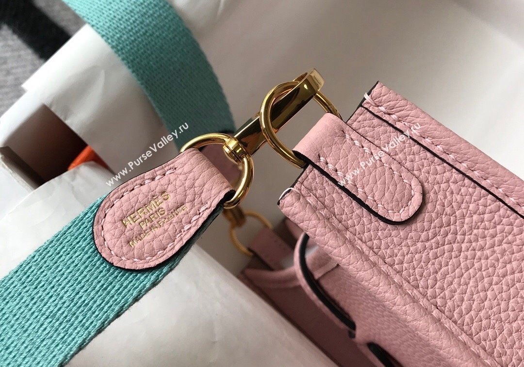 Hermes Evelyne Mini Bag 18cm in Togo Calfskin 3Q Pink 2023 ( Half Handmade) (FL-231101061)