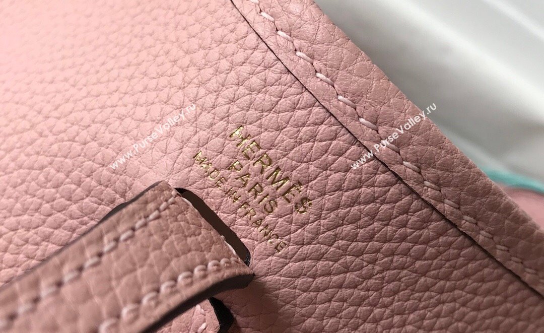 Hermes Evelyne Mini Bag 18cm in Togo Calfskin 3Q Pink 2023 ( Half Handmade) (FL-231101061)