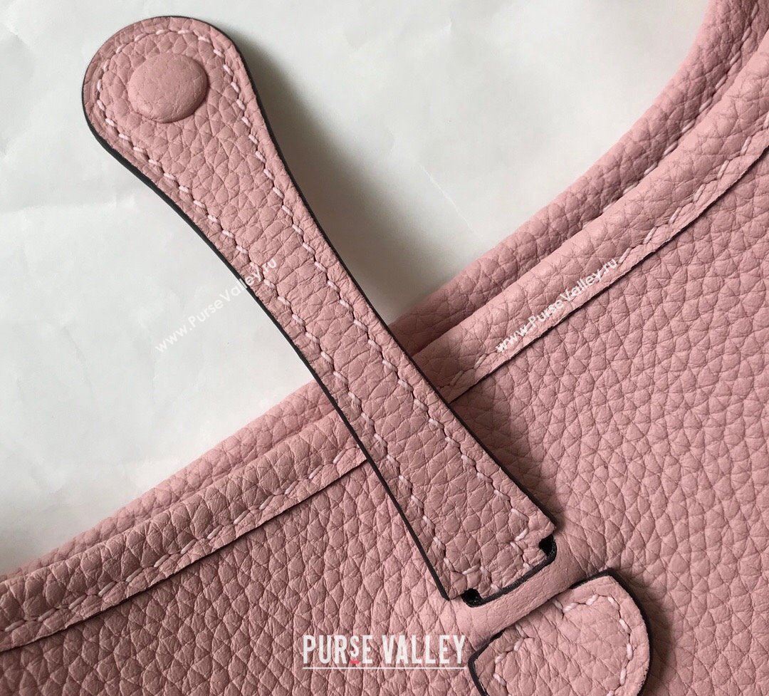 Hermes Evelyne Mini Bag 18cm in Togo Calfskin 3Q Pink 2023 ( Half Handmade) (FL-231101061)