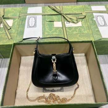 Gucci Jackie 1961 Leather Super Mini Bag 760249 Black 2023 (DLH-231101086)