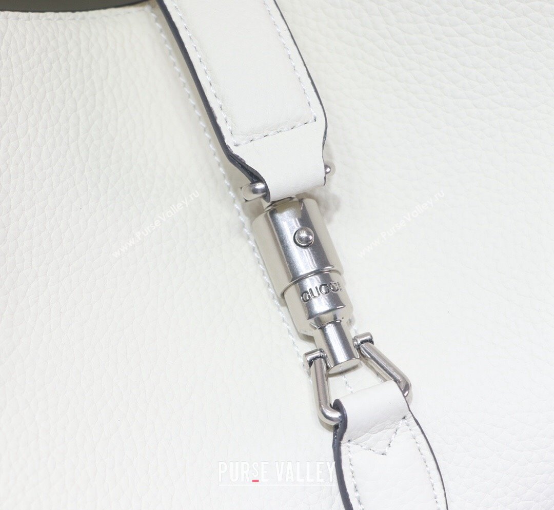 Gucci Jackie 1961 Leather Shoulder Bag 763103 White 2023 (DLH-231101091)