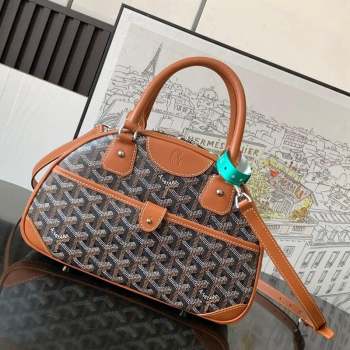 Goyard Vintage Bowling Bag Brown 2023 GY8036 (ZHANG-231101019)