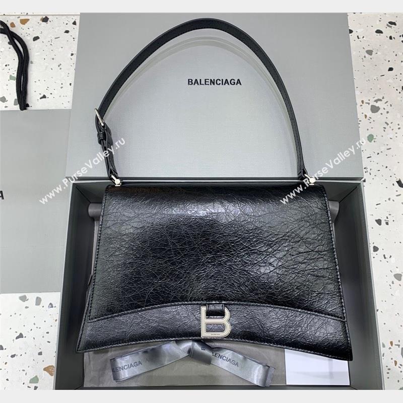 Balenciaga Crush Medium Sling Bag in calfskin and aged-silver hardware 2023 (JM-231102027)