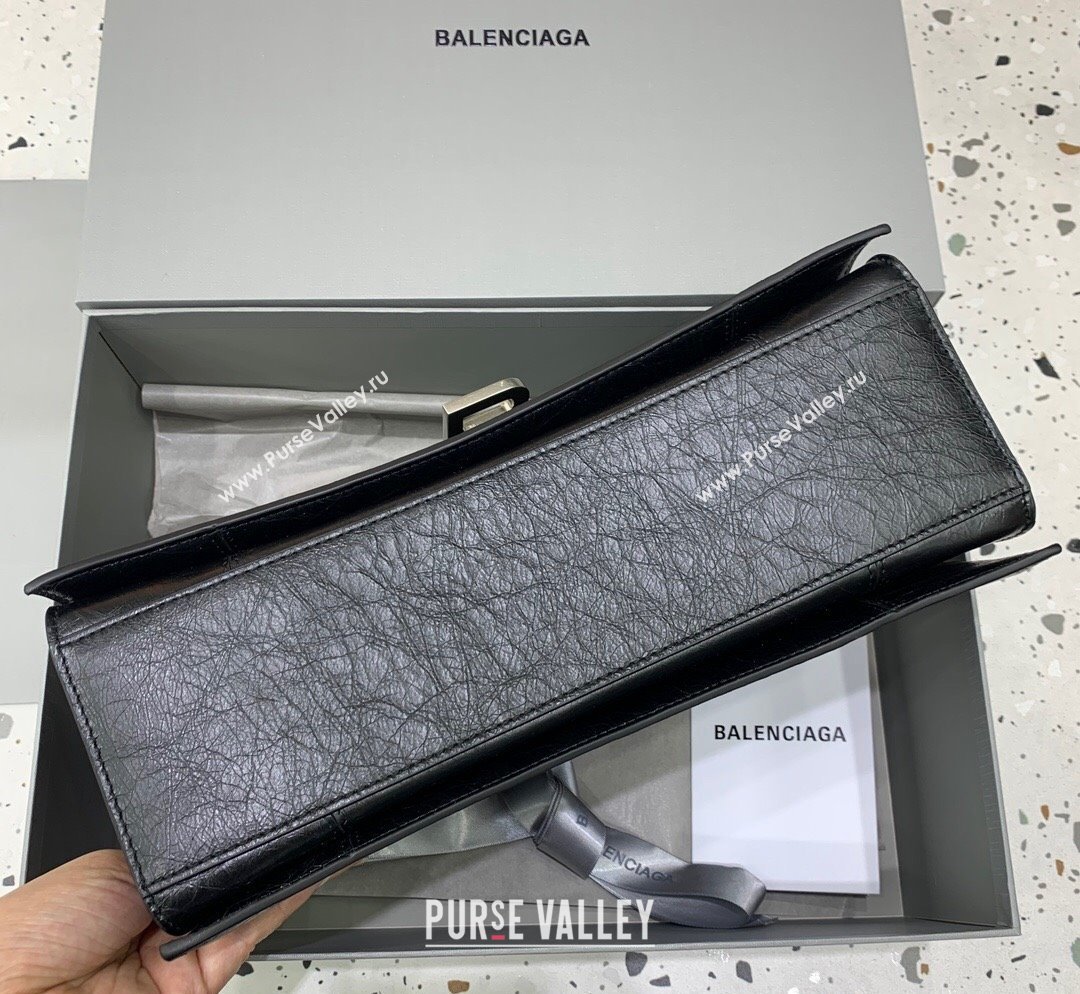 Balenciaga Crush Medium Sling Bag in calfskin and aged-silver hardware 2023 (JM-231102027)