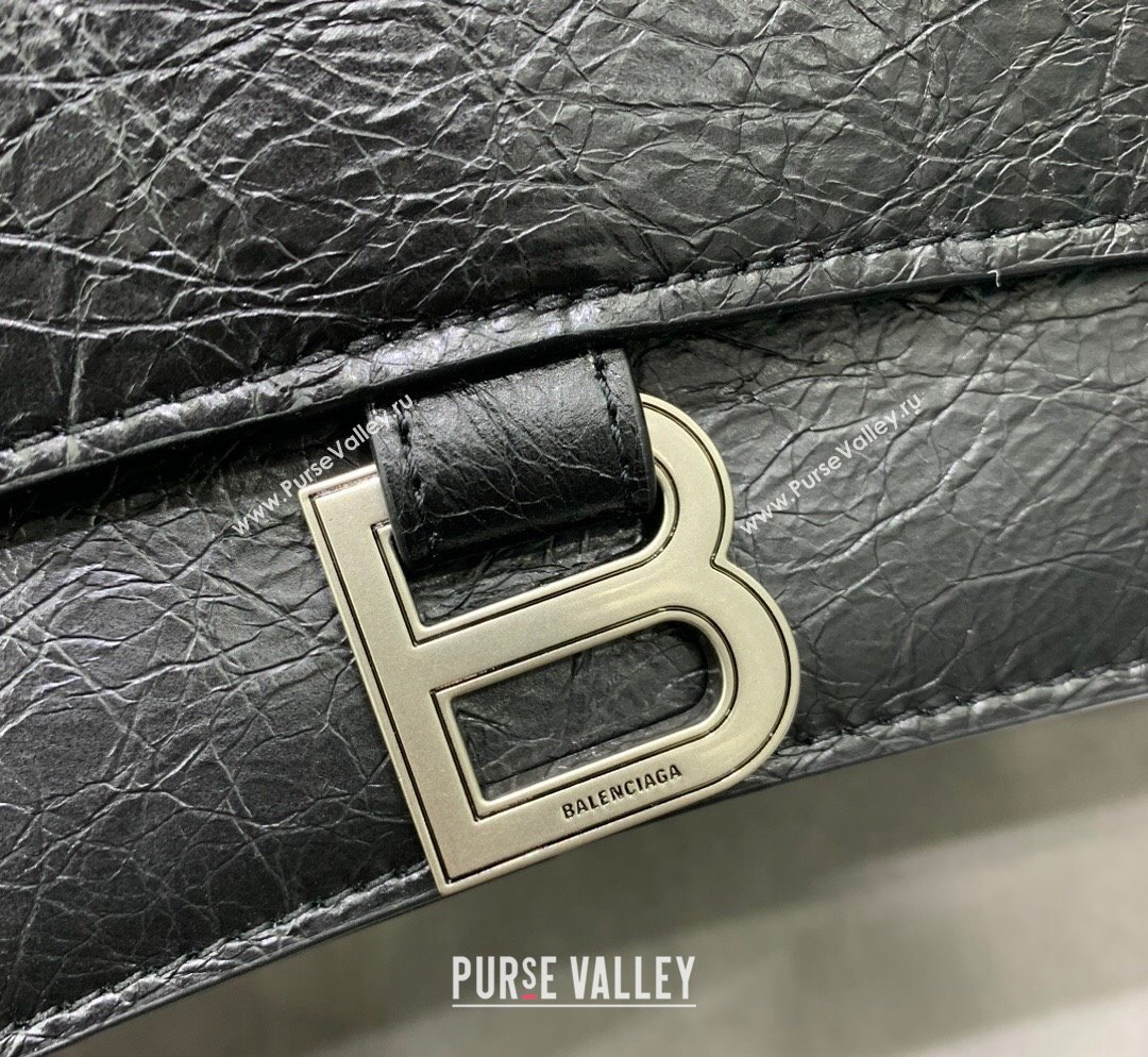 Balenciaga Crush Medium Sling Bag in calfskin and aged-silver hardware 2023 (JM-231102027)