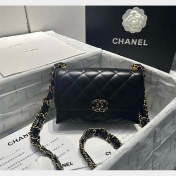 Chanel Aged Calfskin Mini Flap Bag with Chain AS1921 Black 2023 (yezi-231031004)