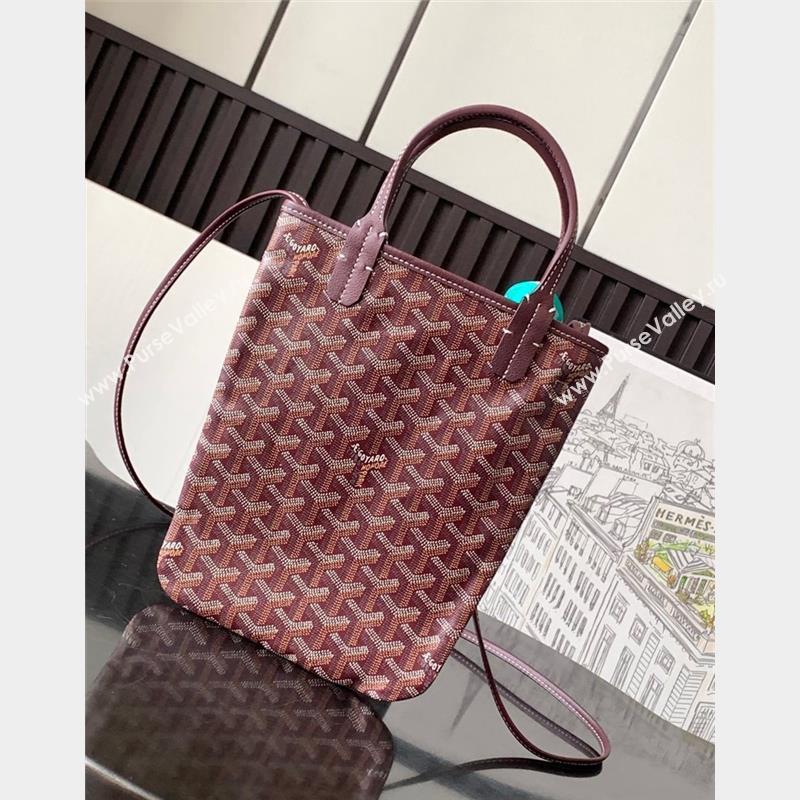 Goyard Poitiers Claire-Voie Top Handle Bag Burgundy 2023 GY8013 (ZHANG-231101031)