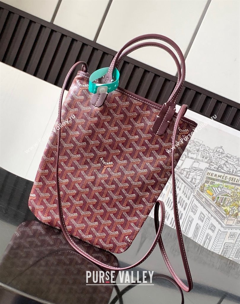 Goyard Poitiers Claire-Voie Top Handle Bag Burgundy 2023 GY8013 (ZHANG-231101031)