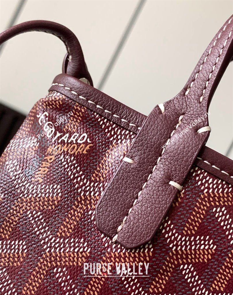 Goyard Poitiers Claire-Voie Top Handle Bag Burgundy 2023 GY8013 (ZHANG-231101031)