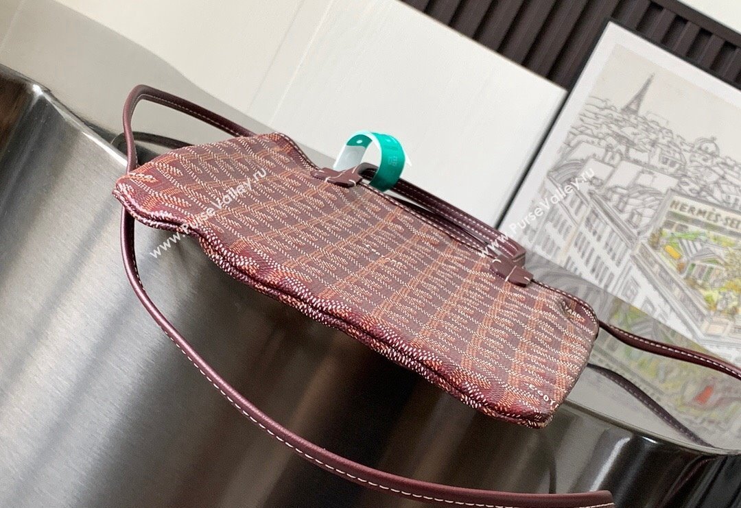 Goyard Poitiers Claire-Voie Top Handle Bag Burgundy 2023 GY8013 (ZHANG-231101031)