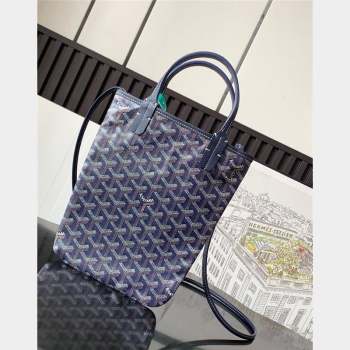 Goyard Poitiers Claire-Voie Top Handle Bag Navy Blue 2023 GY8013 (ZHANG-231101033)