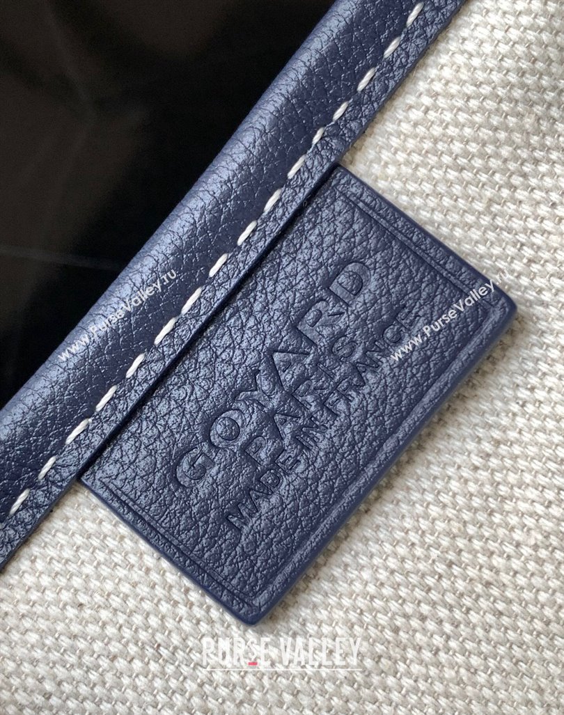 Goyard Poitiers Claire-Voie Top Handle Bag Navy Blue 2023 GY8013 (ZHANG-231101033)