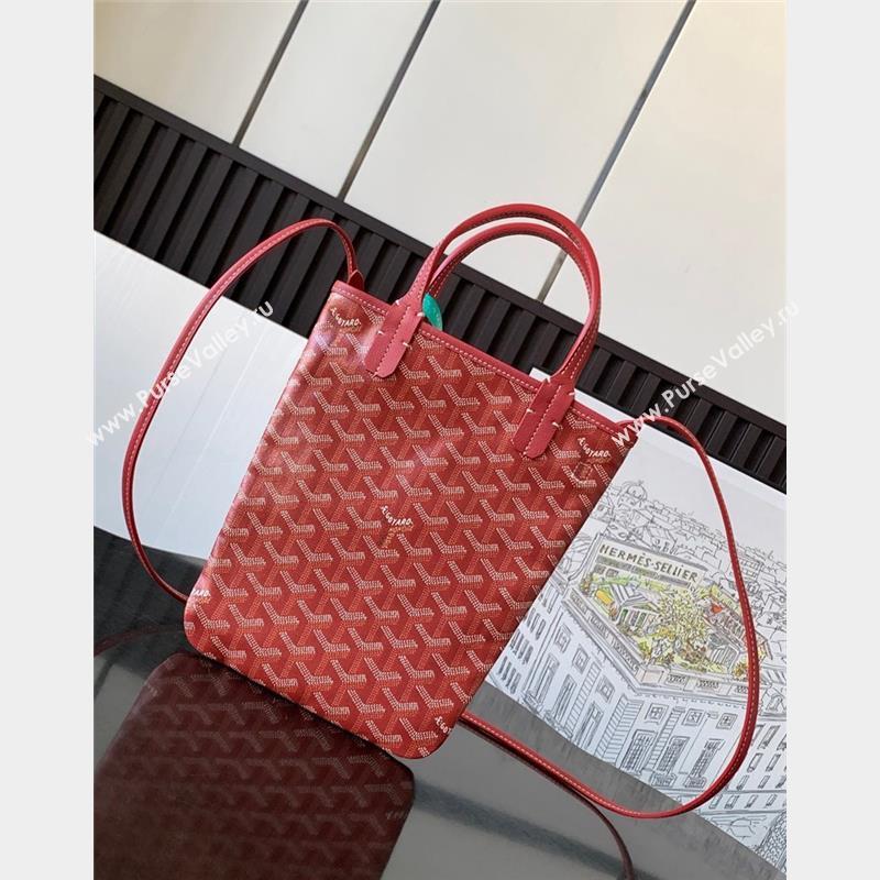 Goyard Poitiers Claire-Voie Top Handle Bag Red 2023 GY8013 (ZHANG-231101038)