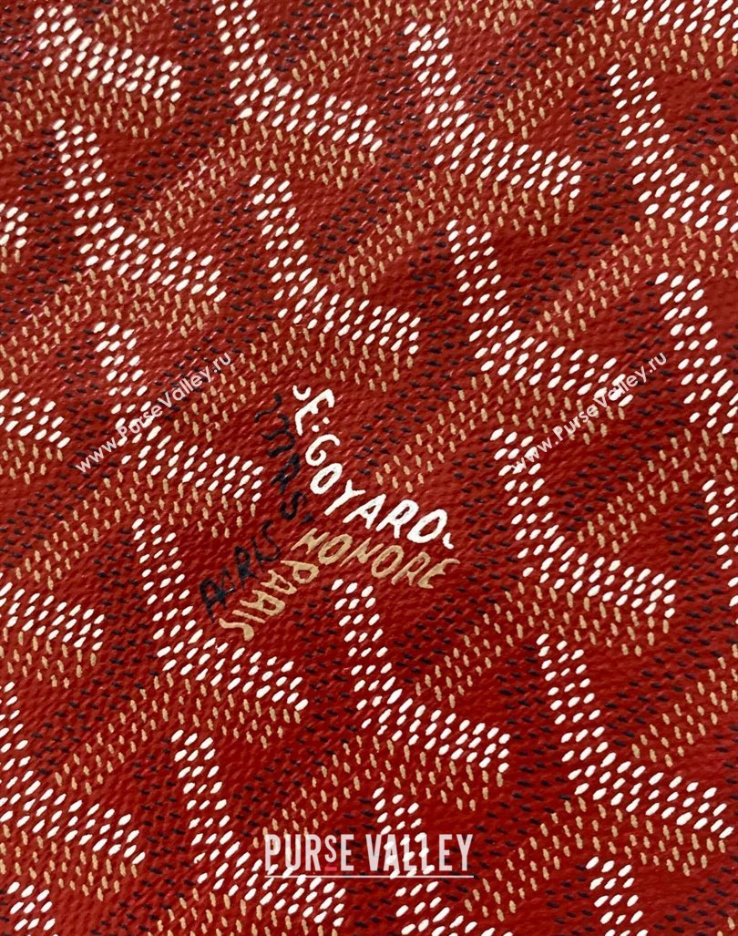 Goyard Poitiers Claire-Voie Top Handle Bag Red 2023 GY8013 (ZHANG-231101038)