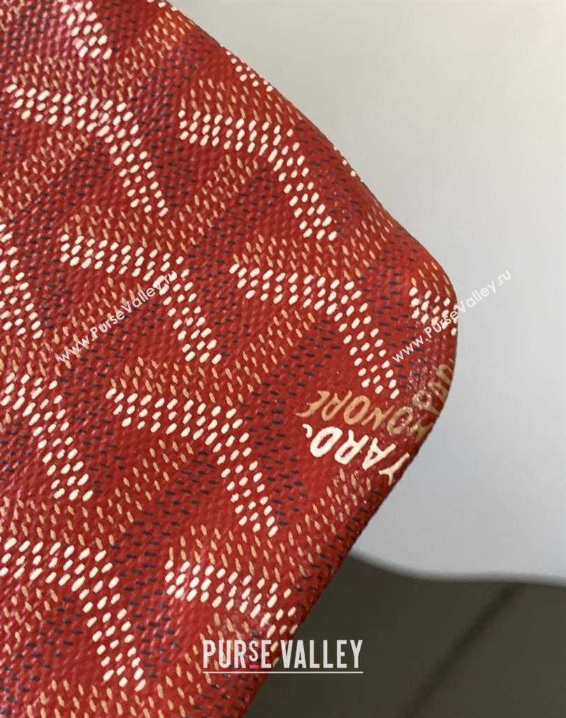 Goyard Poitiers Claire-Voie Top Handle Bag Red 2023 GY8013 (ZHANG-231101038)