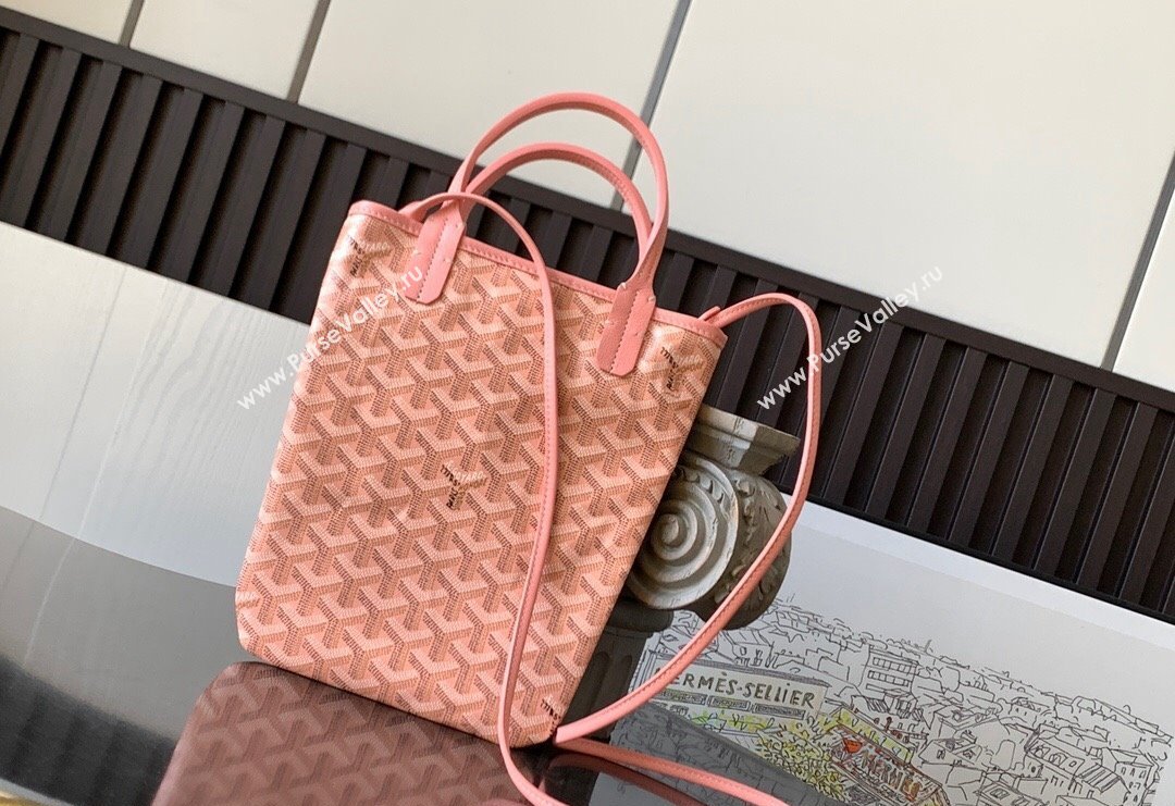 Goyard Poitiers Claire-Voie Top Handle Bag Powder Pink 2023 GY8013 (ZHANG-231101039)