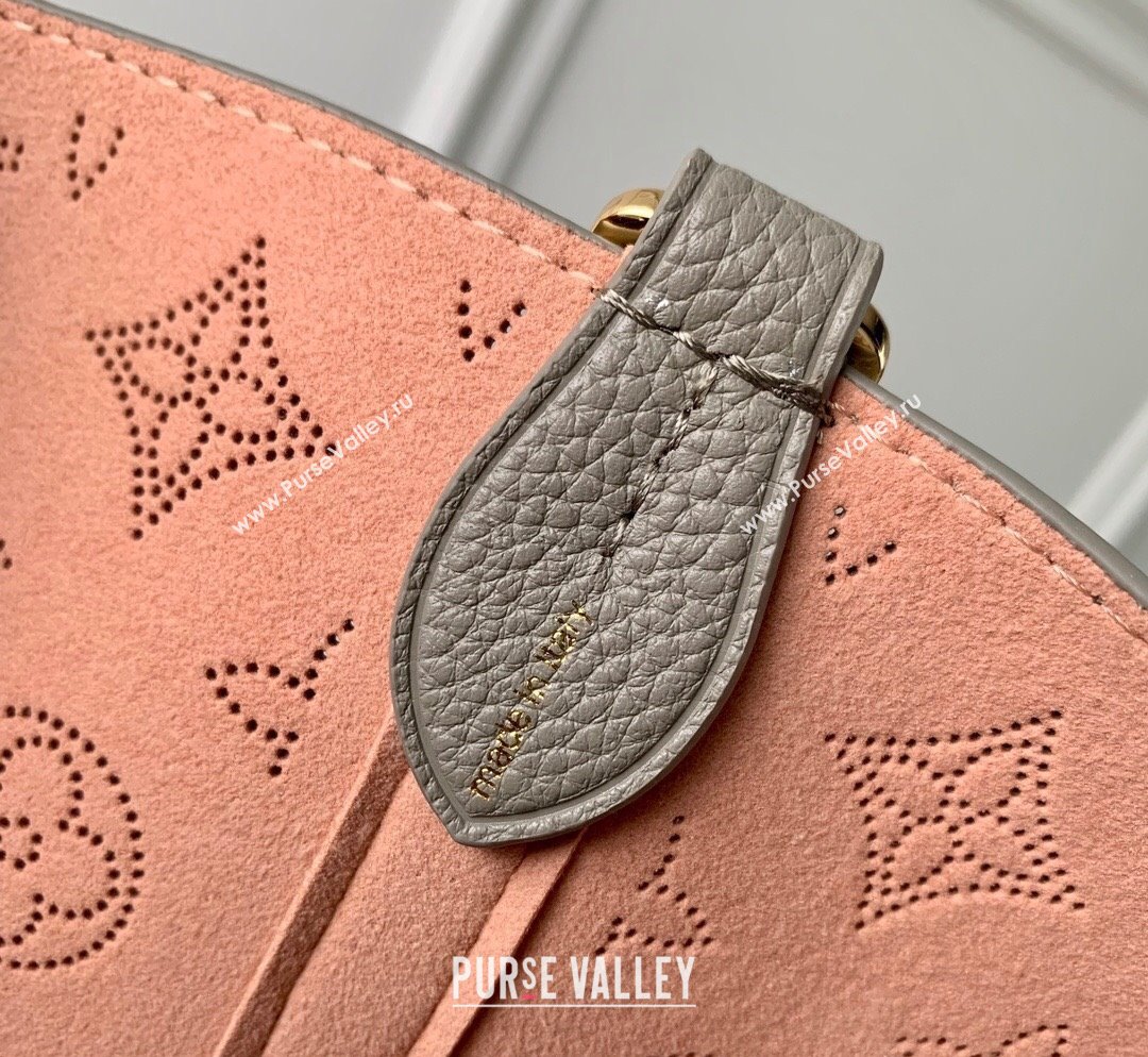 Louis Vuitton Blossom MM Tote Bag in Mahina Perforated Leather M23387 Grey/Pink 2023 (KI-231031025)