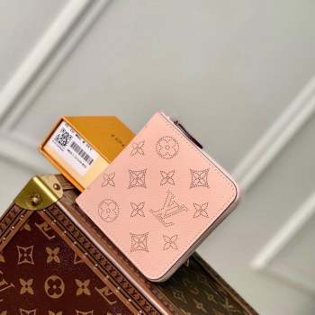 Louis Vuitton Zippy Compact Wallet in Mahina Perforated Leather M81558 Pink 2023 (KI-231031027)