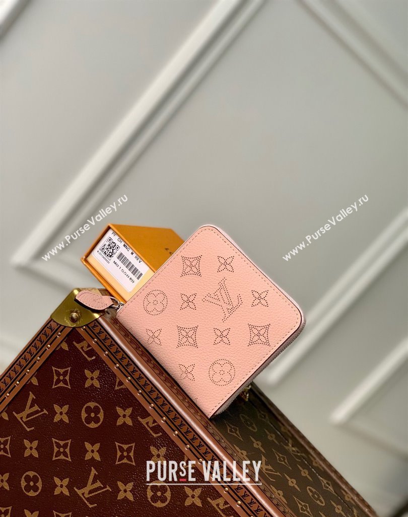 Louis Vuitton Zippy Compact Wallet in Mahina Perforated Leather M81558 Pink 2023 (KI-231031027)