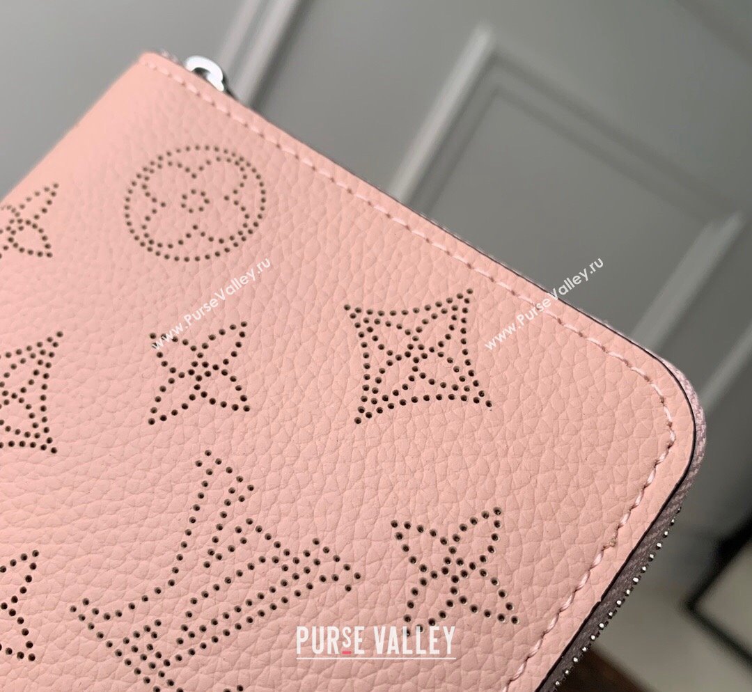 Louis Vuitton Zippy Compact Wallet in Mahina Perforated Leather M81558 Pink 2023 (KI-231031027)