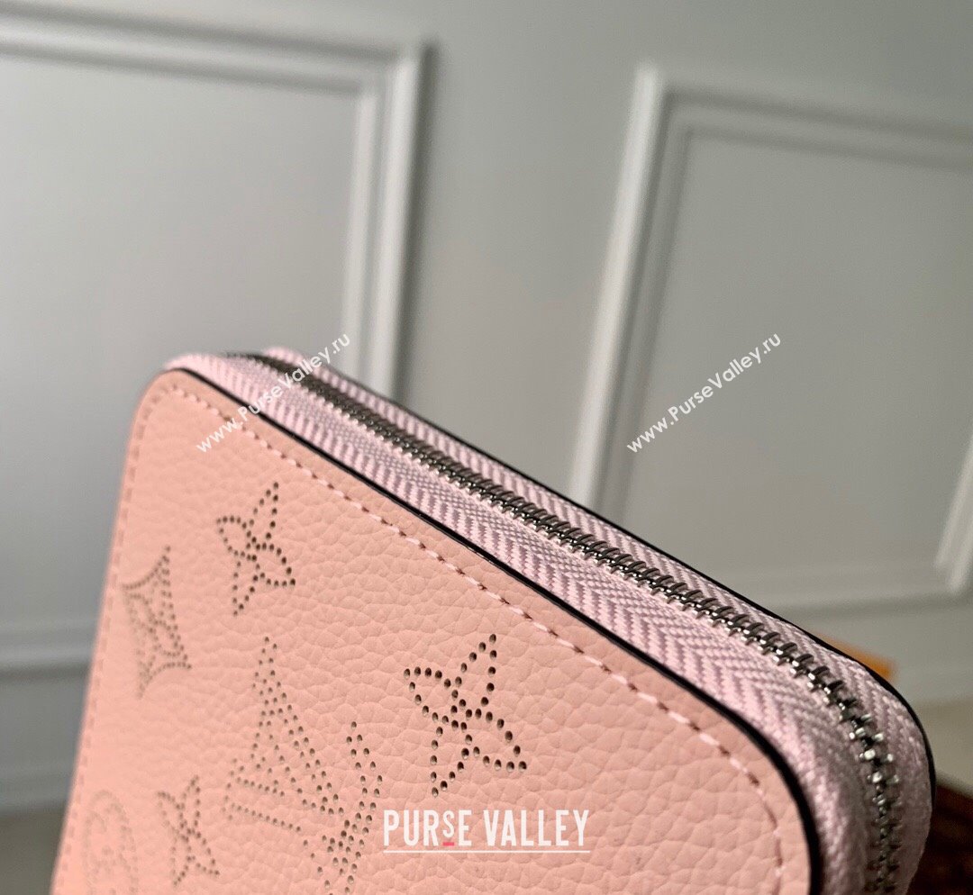 Louis Vuitton Zippy Compact Wallet in Mahina Perforated Leather M81558 Pink 2023 (KI-231031027)