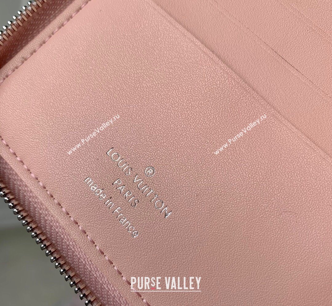 Louis Vuitton Zippy Compact Wallet in Mahina Perforated Leather M81558 Pink 2023 (KI-231031027)