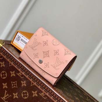 Louis Vuitton Iris Compact Wallet in Mahina Perforated Leather M82757 Pink 2023 (KI-231031032)