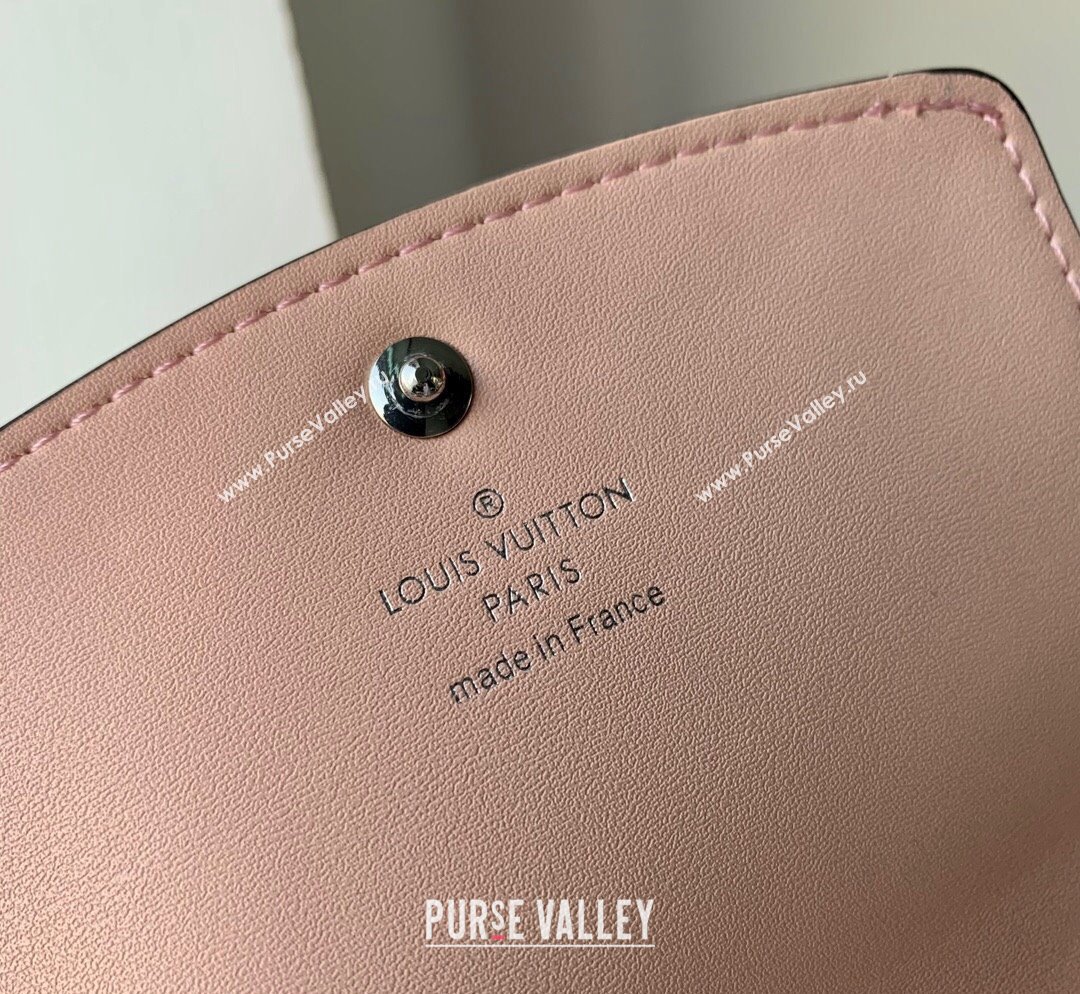 Louis Vuitton Iris Compact Wallet in Mahina Perforated Leather M82757 Pink 2023 (KI-231031032)