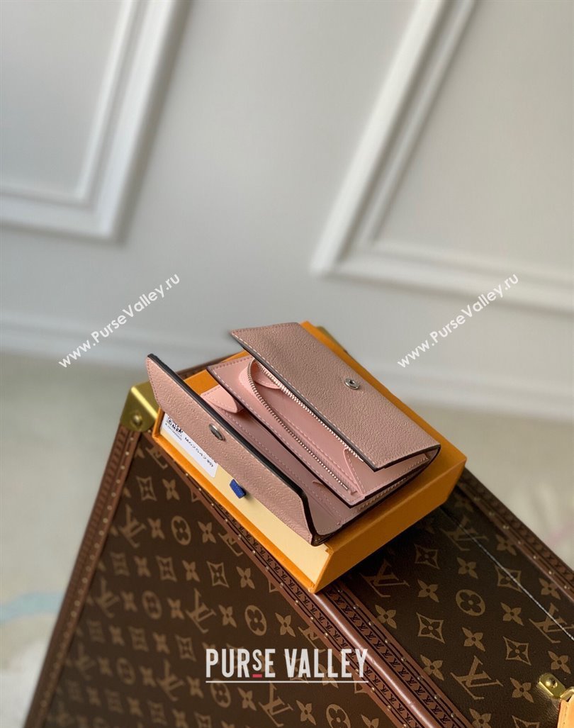 Louis Vuitton Iris Compact Wallet in Mahina Perforated Leather M82757 Pink 2023 (KI-231031032)