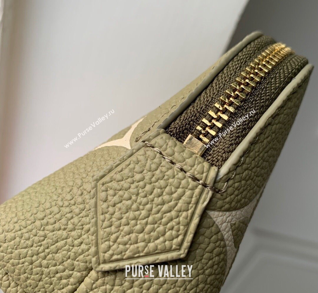 Louis Vuitton Pochette Cosmetique PM Pouch M82493 Kaki Green/White 2023 (KI-231031034)